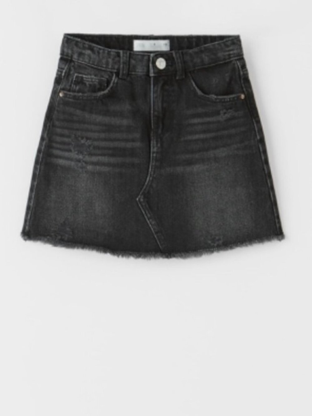 Zara Frayed Denim Skirt
